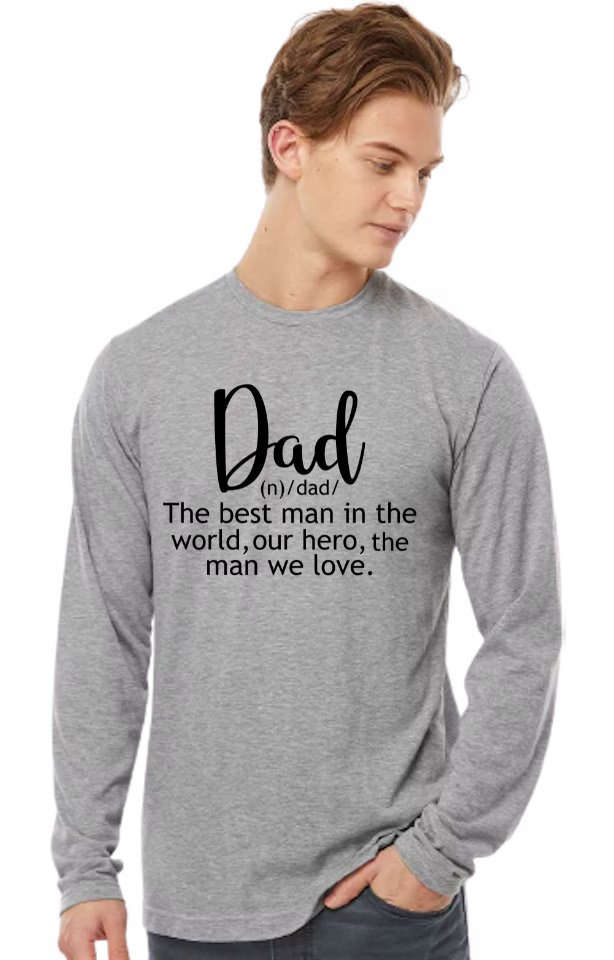 Long Sleeve heather crew neck T-shirt