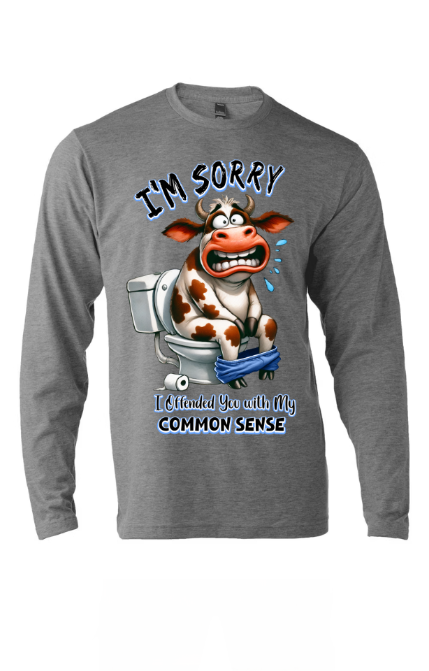 Long Sleeve heather crew neck T-shirt